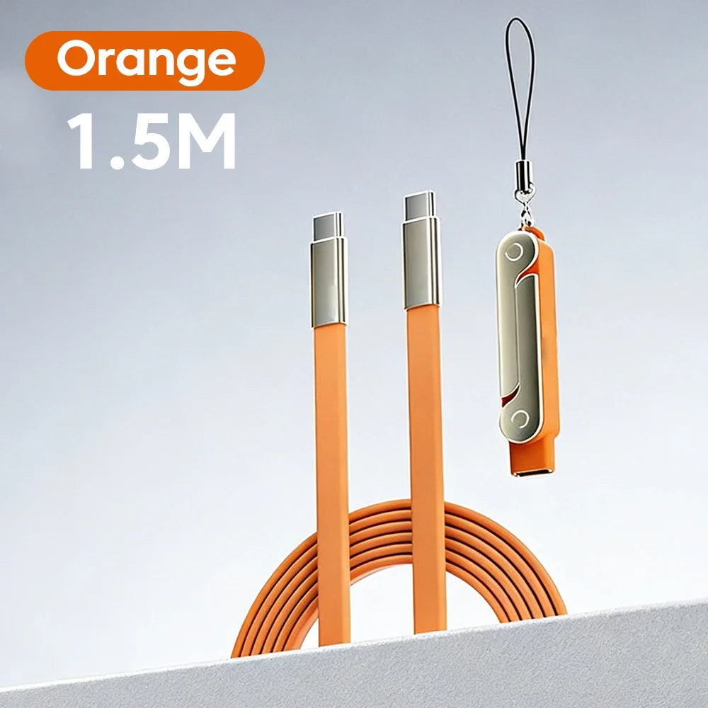 240W 2-in-1 USB-C Fast Charging Cable with Bracket & OTG