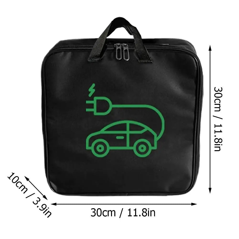 EV Charging Cable Storage Bag Waterproof Car Battery Cable Handled Bag EV Car Charging Gun Storage Organizer Peaceful Pleasures Health and Wellness