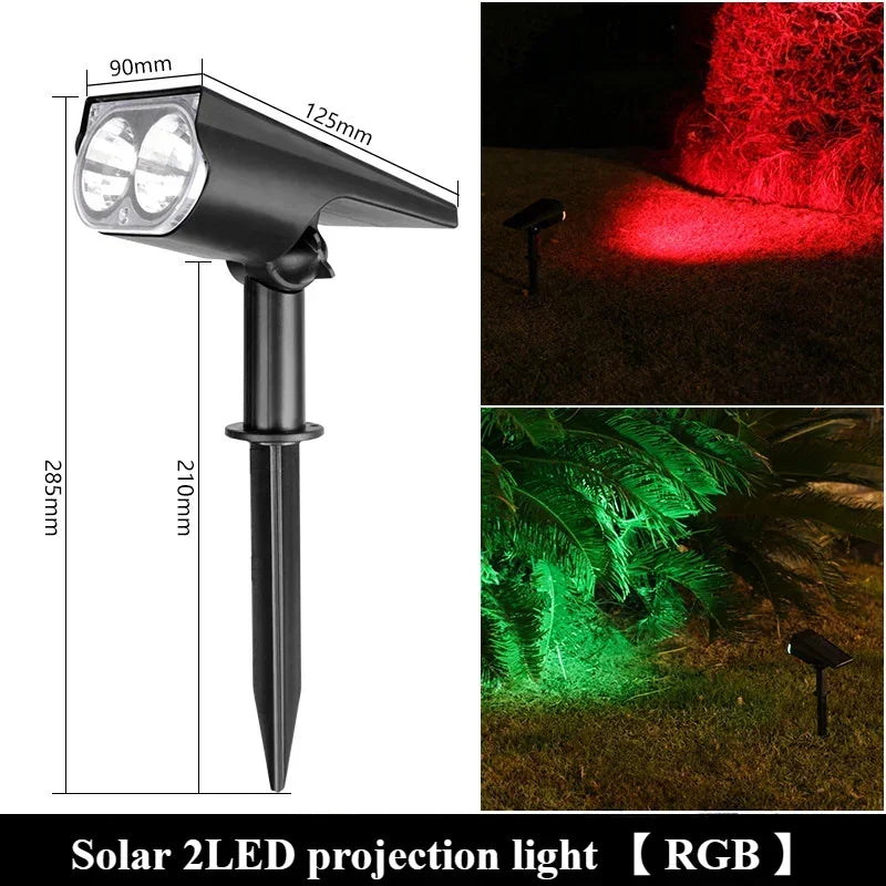 Solar 9-LED Spotlight IP65 Waterproof Landscape Garden Light
