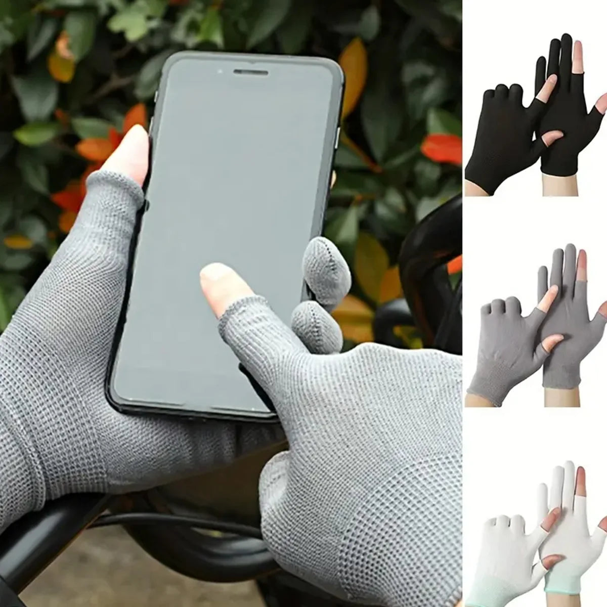 1 Pair Two Finger Work Protection Exposed Fingers Anti-slip Gloves For Breathable Picking Planting Gloves,Packaging Peaceful Pleasures Health and Wellness
