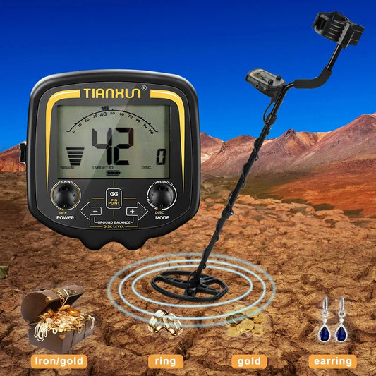Professional TX-850 Gold Metal Detector High Performance Underground Treasure Super Stable Modes New Hunter LCD Screen Display Peaceful Pleasures Health and Wellness