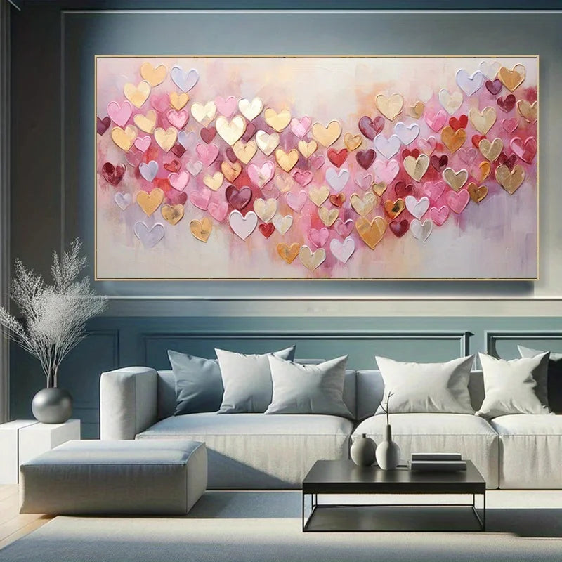 Modern Abstract Colorful Love Canvas Print | Unframed Wall Art Canvas Wall Art Peaceful Pleasures Health and Wellness