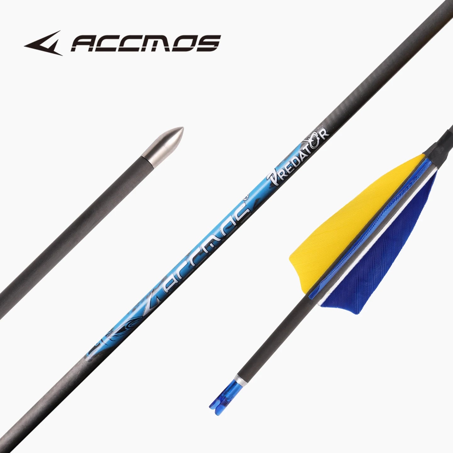ACCMOS Archery Pure Carbon Complete Arrow ID Spine 300-1000 Recurve