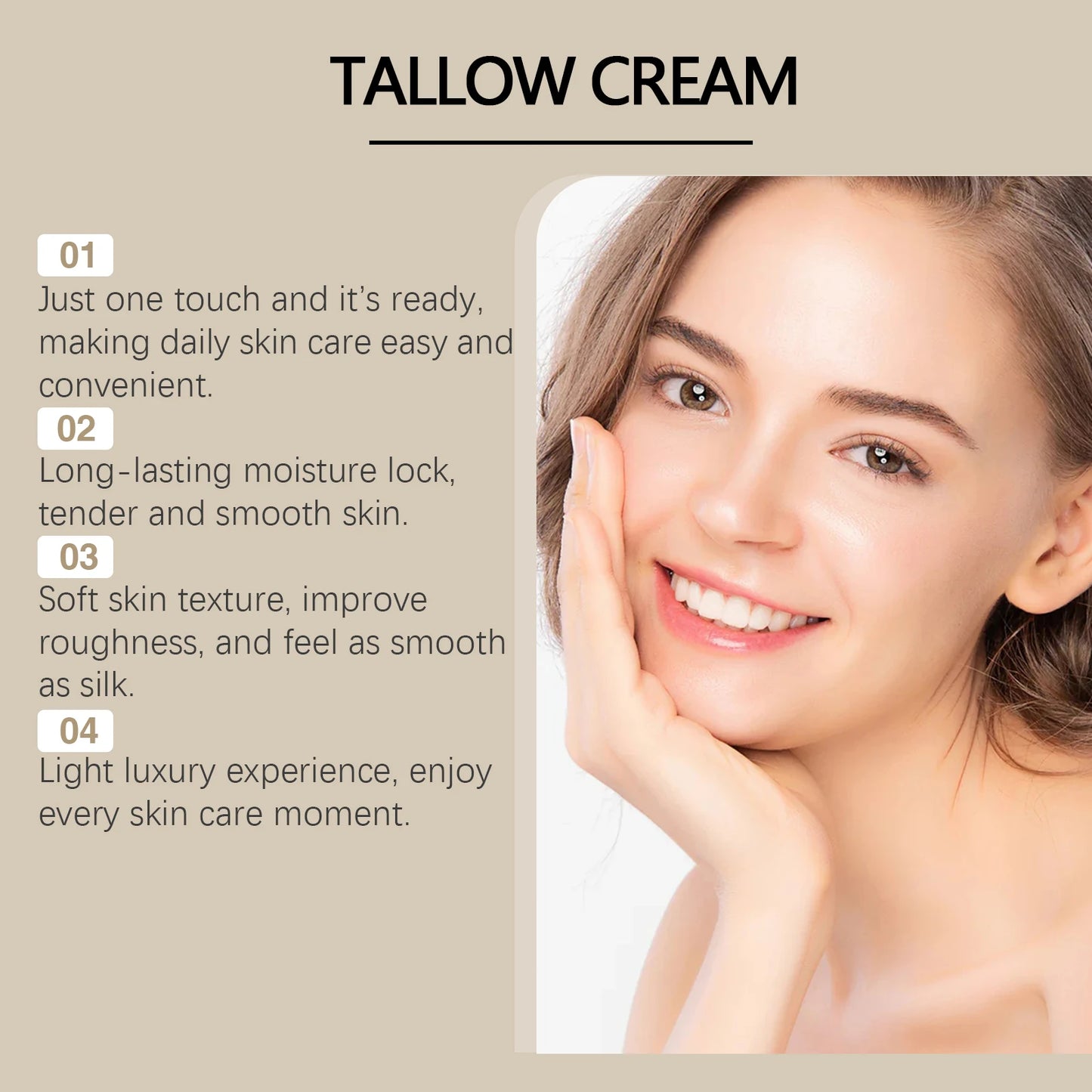 Tallow Face Cream – Anti-Aging, Firming & Moisturizing 56g