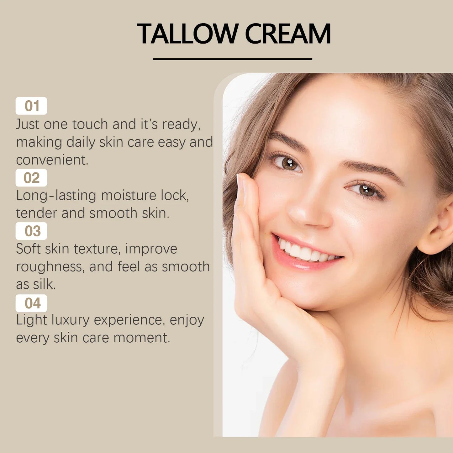 Tallow Face Cream – Anti-Aging, Firming & Hydrating Balm 56g