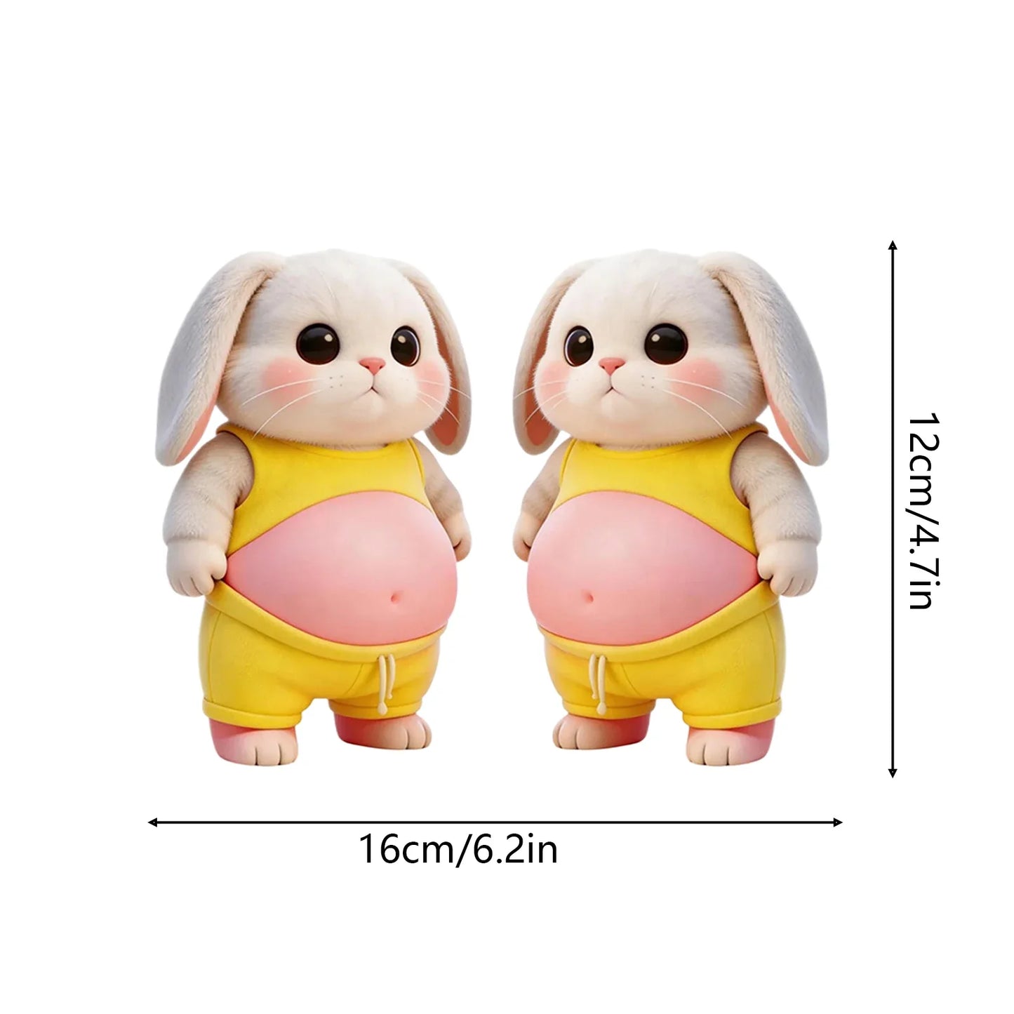 3D Puppy Cartoon Stickers – Squeezable PVC Decals, 2-Pack