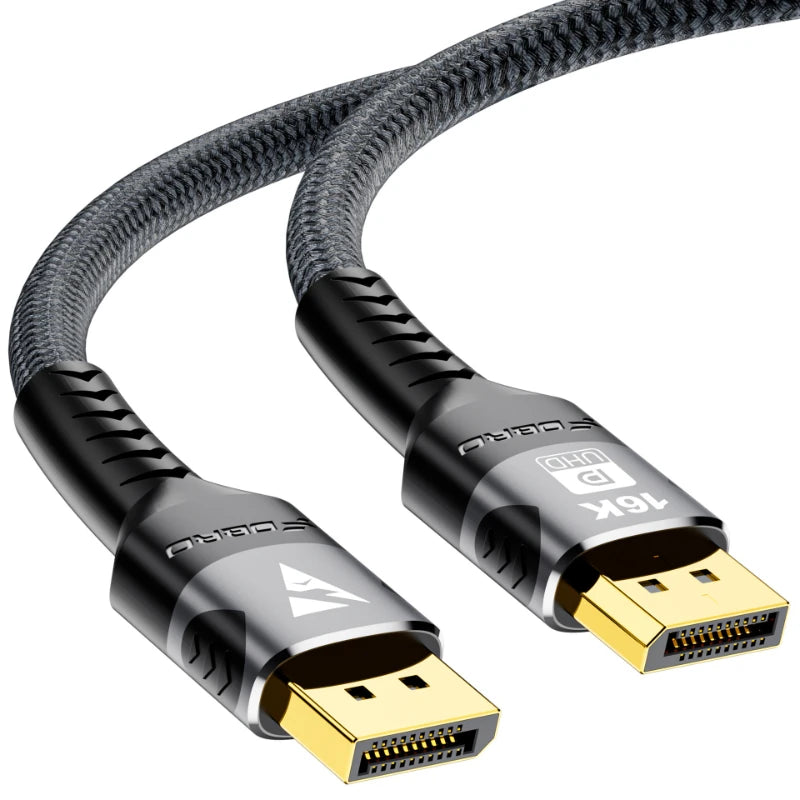 16K DP 2.1 8K@120Hz 4K@240Hz 80Gbps HDR Video Audio Displayport Cable Display Port for Laptop TV Xbox Projector Gaming Monitor Peaceful Pleasures Health and Wellness DP 2.1 Cable 1m