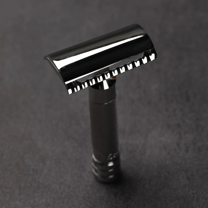 Yaqi Diagonal Slant Stainless Steel Safety Razor With 0.35mm Blade Gap 77mm Handle Length And 13mm Diameter Portable Razor Peaceful Pleasures Health and Wellness