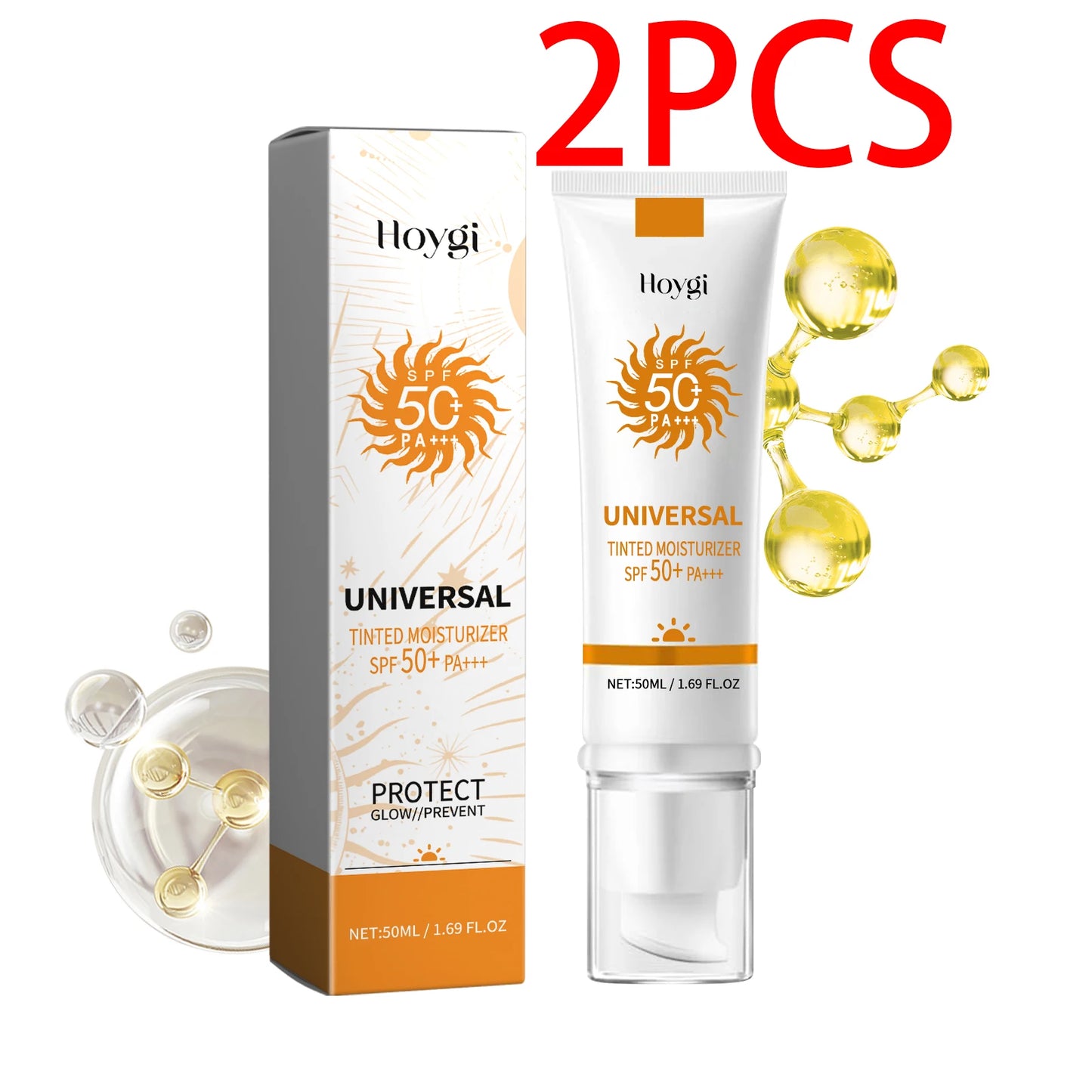 Hoygi Whitening Sunscreen for Face with SPF 50 Peaceful Pleasures Health and Wellness 2 PCS United States
