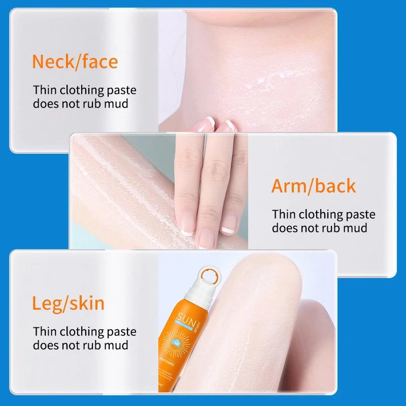 O‘cheal 150ml Sunscreen Spray Anti-aging Anti Wrinkle Moisturizing Whitening Sunscreen Spray Facial Body Neck Skin Care Cream Peaceful Pleasures Health and Wellness