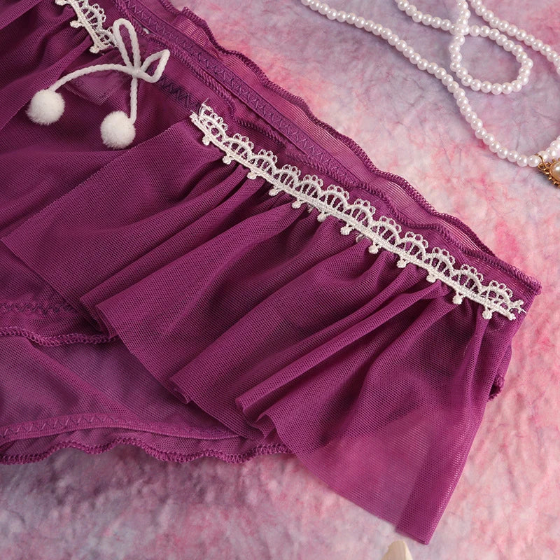 Fairy Floral Mesh Panties Women – Cotton Crotch Briefs
