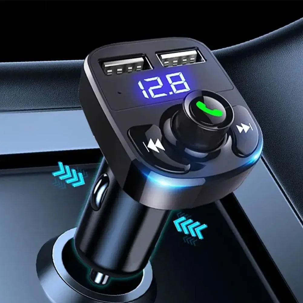 Bluetooth 5.0 FM Transmitter Car Kit – Dual USB & Hands-Free