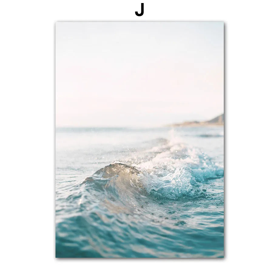Canvas Painting Nordic Surf Posters And Prints Wall Art Pictures For Living Room Home Decor Beach Surfers Coconut Tree Car Peaceful Pleasures Health and Wellness T80504-10 40x60cm Unframed
