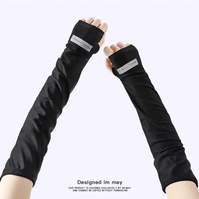 Summer Ice Silk Sunscreen Mask For Men Women Outdoor Cycling Face Cover Solid Color Neck Wrap UV Protection Ear Bandana Scarf Peaceful Pleasures Health and Wellness J-black