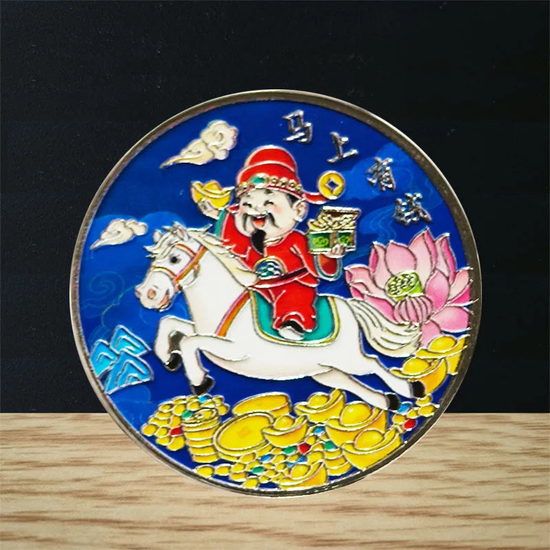 2026 Year of the Horse Commemorative Coin 40mm Gold & Silver