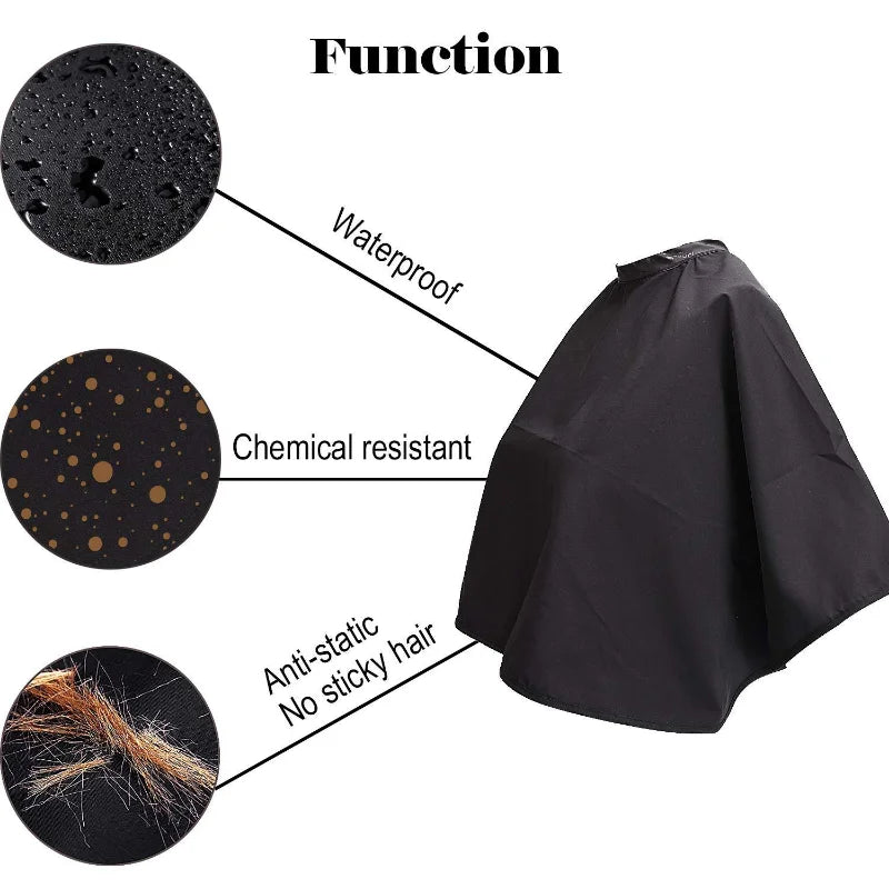 New Hair Cutting Cape Pro Salon Hairdressing Hairdresser Cloth Gown Barber Black Waterproof Hairdresser Apron Haircut capes Peaceful Pleasures Health and Wellness