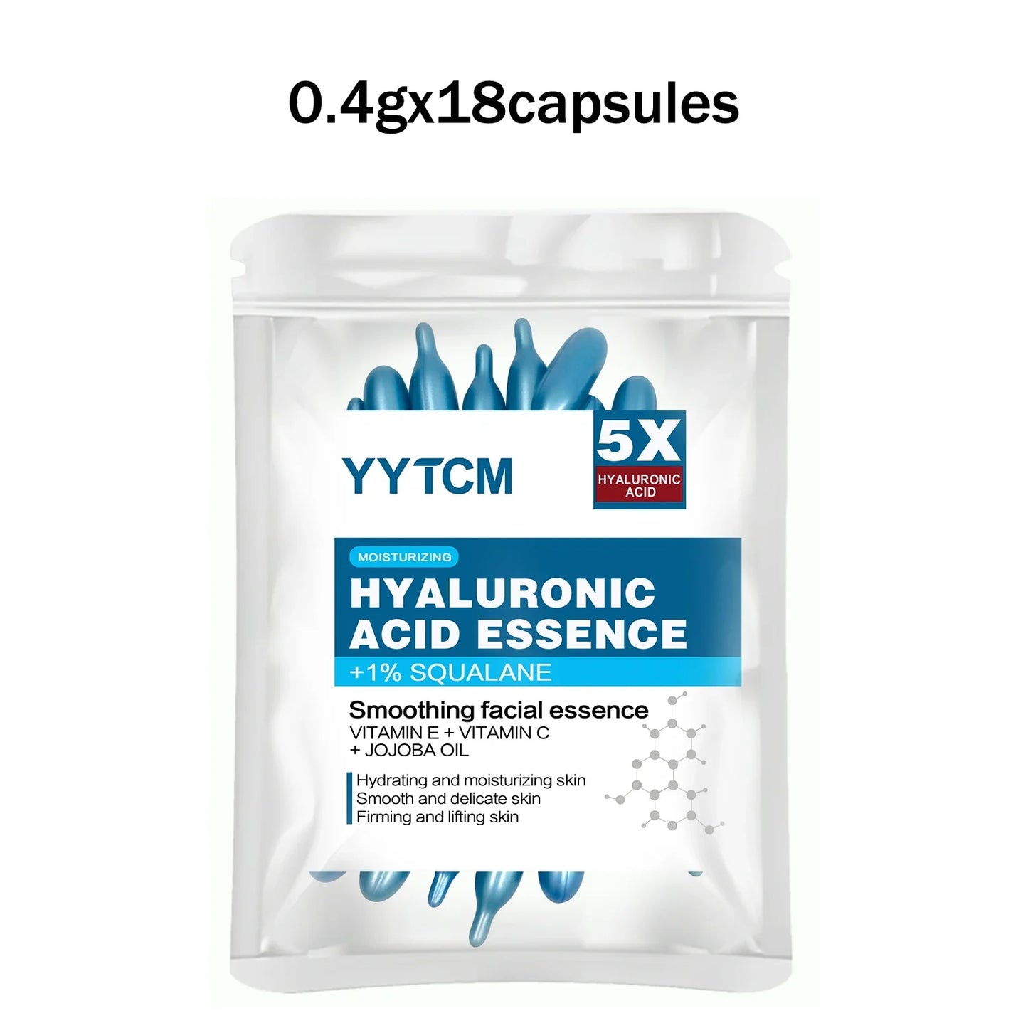 Hyaluronic Acid Brightening Face Serum Capsules | 18–180ct
