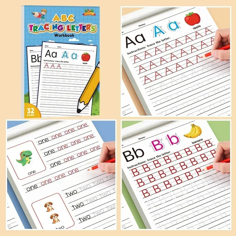 32 Pages ABC Tracing Letters Workbook Kids Preschool Learning