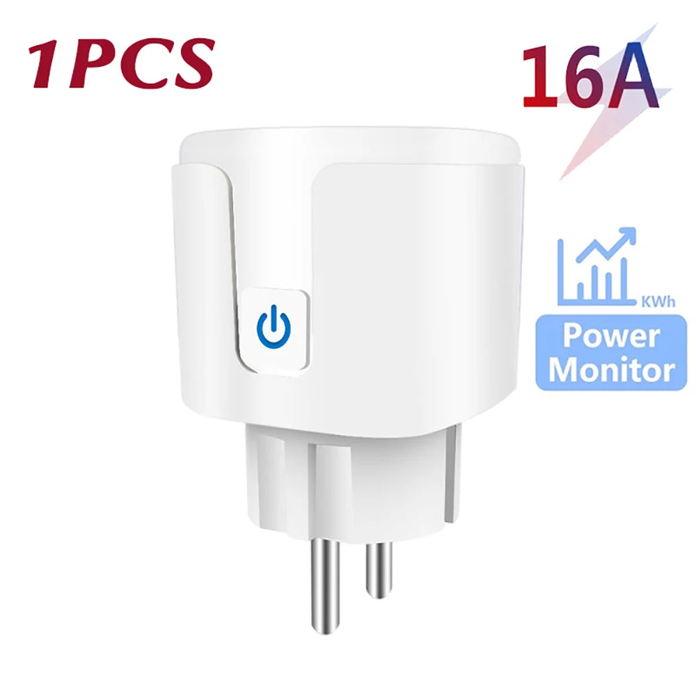 Tuya WiFi Smart Plug EU 16A | Power Monitor, Alexa & Google