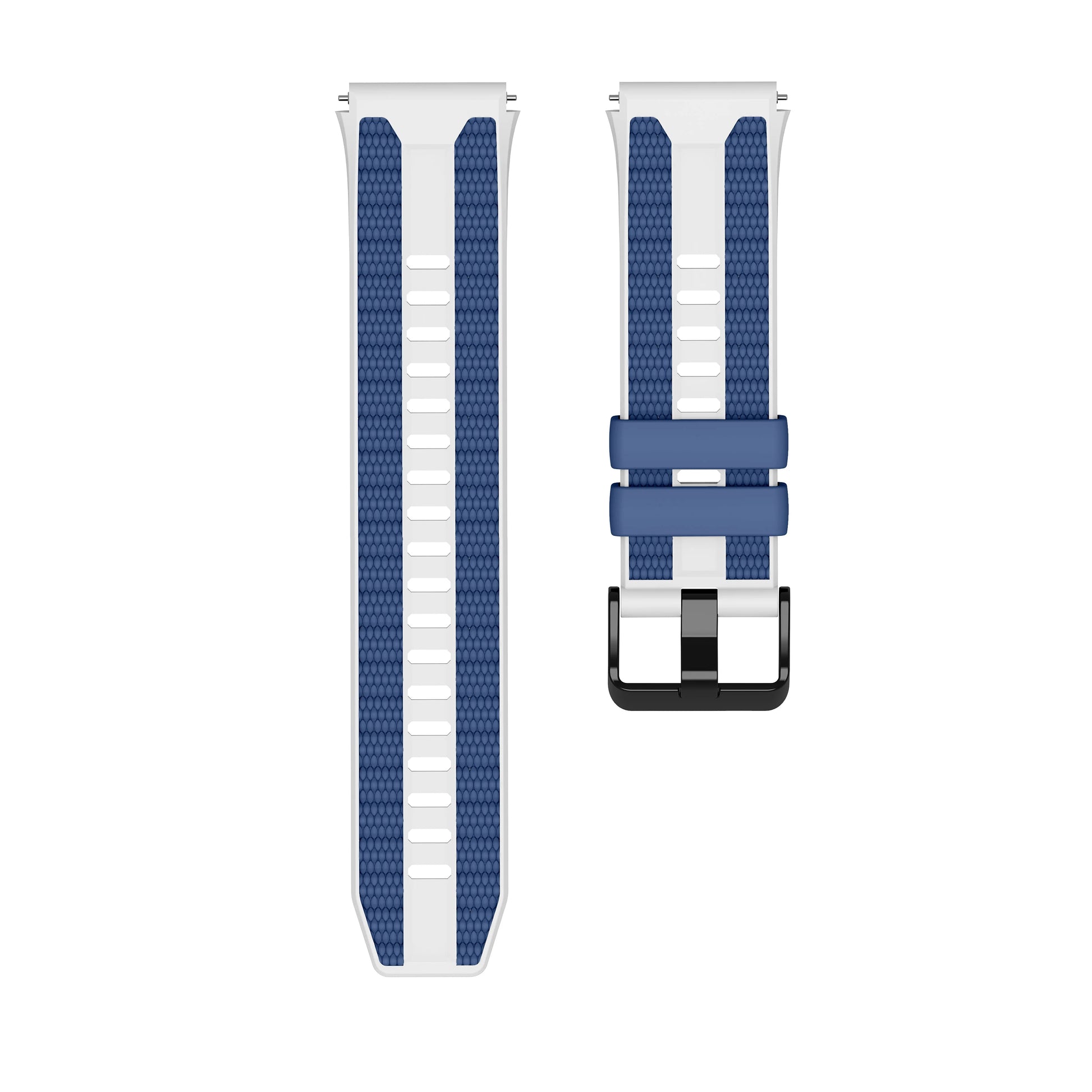 22mm Silicone Watch Band for Huawei Watch GT 6 5 4 3 2 Pro Peaceful Pleasures Health and Wellness White Blue 22mm