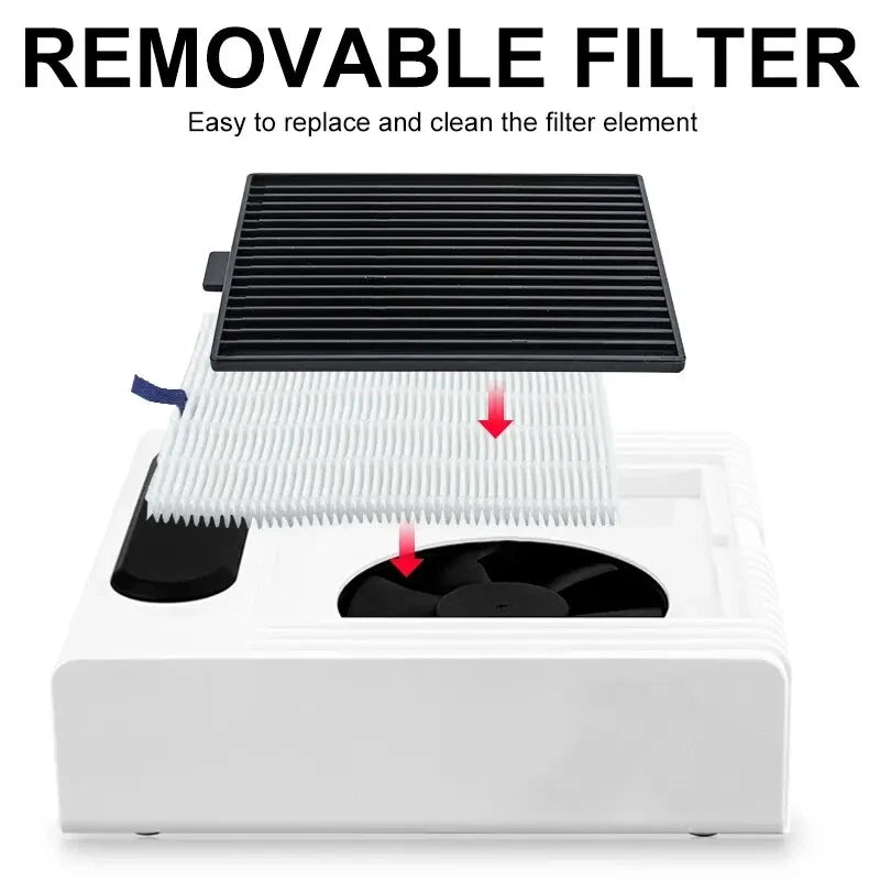 80W Powerful Nail Dust Collector For Manicure Nail Vacuum Cleaner With Fitter Nail Dust Fan Manicure Salon Equipment Peaceful Pleasures Health and Wellness