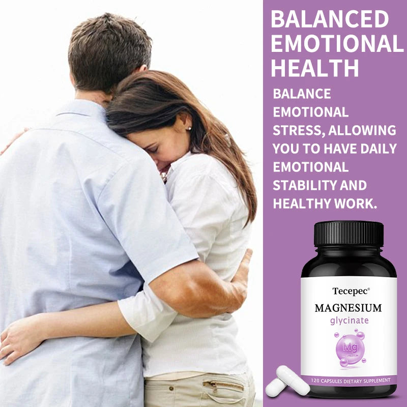 Magnesium Glycinate Capsules – Supports Sleep, Relaxation, Muscle, Bone & Heart Health, High Absorption Formula, Nerves System Peaceful Pleasures Health and Wellness