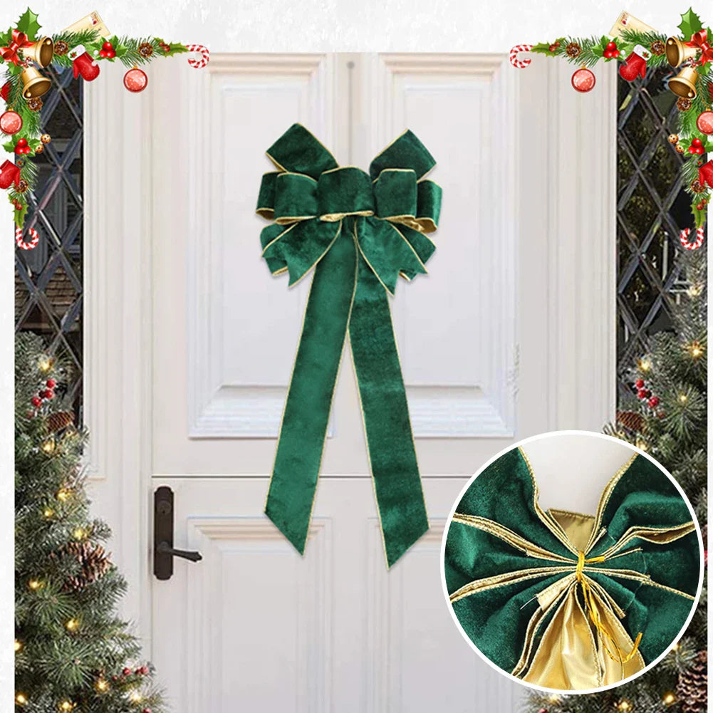 Christmas Flannelette Bow | Xmas Tree & Party Decor