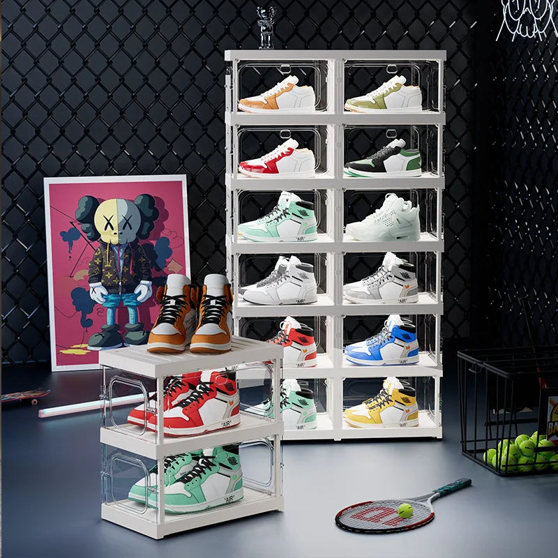 Upgraded Multi-Tier Clear Shoe Rack Heavy-Duty Unified Cabinet Large Capacity Transparent Dust-Proof Organizer for Home Entryway Peaceful Pleasures Health and Wellness