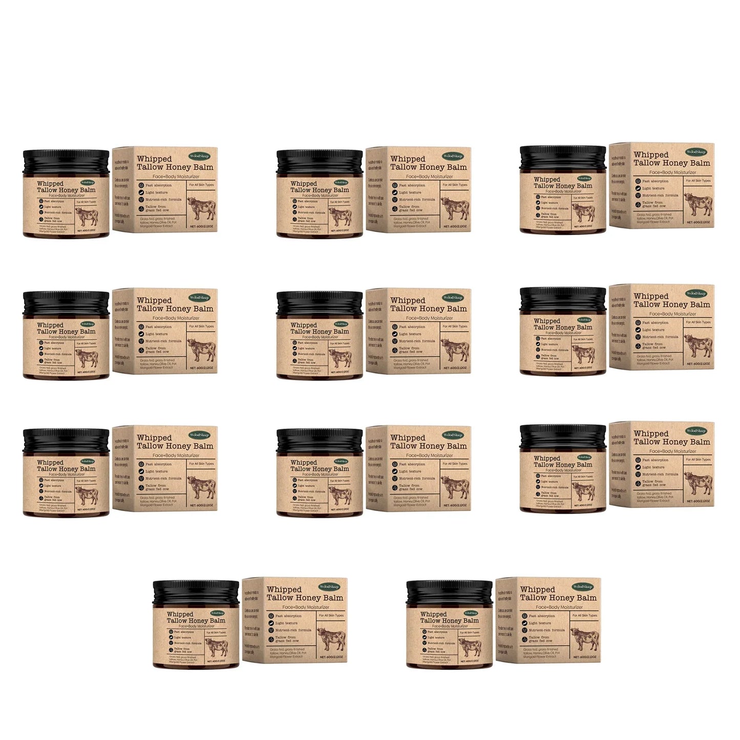 WoodSleep Beef Tallow & Honey Face Body Cream – Deep Moisture