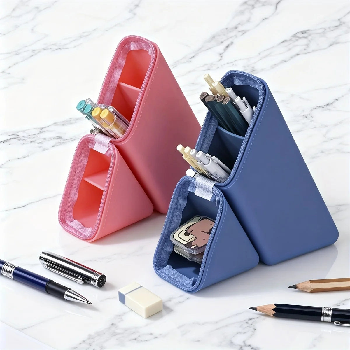 Cute Silicone Pencil Case – Large Capacity Waterproof Organizer