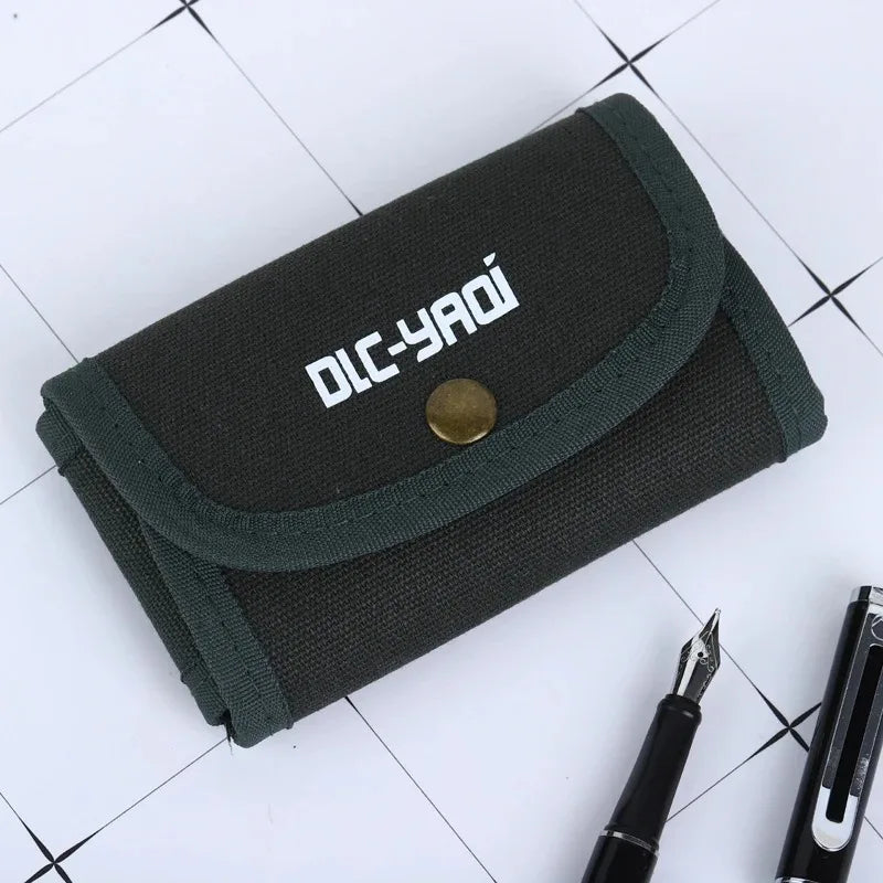 2026 YAQI Men's Travel Bag Pouch Dark Green Safety Razor Shaving Accessories Peaceful Pleasures Health and Wellness