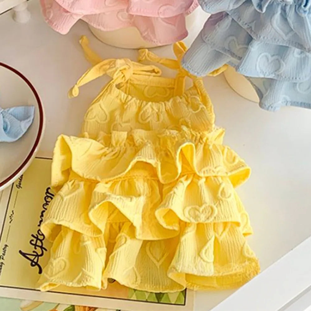 Cute Dog Cake Skirt Vest | Breathable Pet Summer Dress