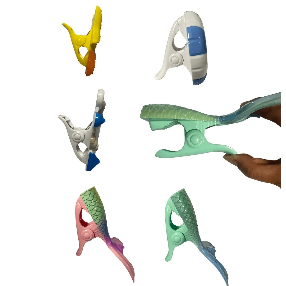 Windproof Beach Towel Clips for Chairs, Racks & Patio Beach Towel Clips Peaceful Pleasures Health and Wellness