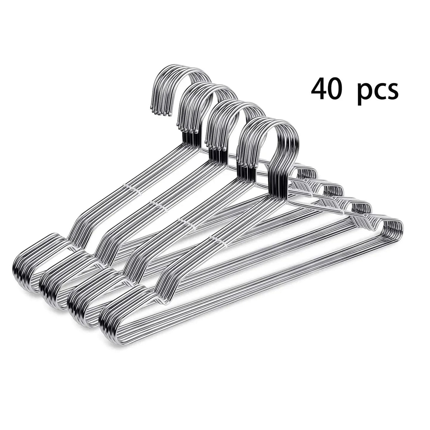 Wire Clothes Hanger, Strong and Durable Stainless Steel Metal Clothes Hanger, Heavy Duty Non-Slip Slim Space Saving, 16.5 Inch Peaceful Pleasures Health and Wellness