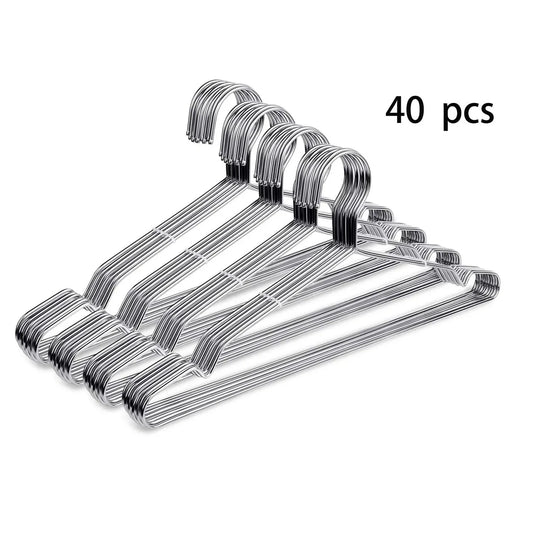 Wire Clothes Hanger, Strong and Durable Stainless Steel Metal Clothes Hanger, Heavy Duty Non-Slip Slim Space Saving, 16.5 Inch Peaceful Pleasures Health and Wellness