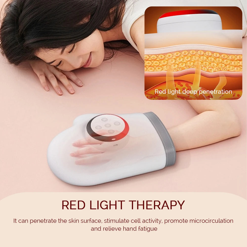 Electric Hand Massager Air Pressure Kneading Wrist Massager Gas-bag Finger Massage Glove Hot Compress Acupoint Finger Masajeador Peaceful Pleasures Health and Wellness