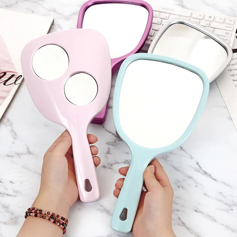 Double-Sided Handheld Makeup Mirror – 2x & 3x Magnification