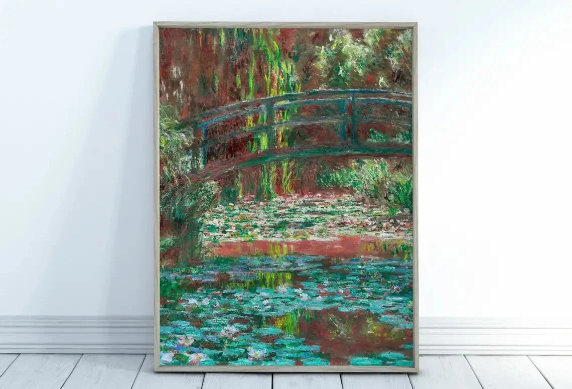 Modern Abstract Landscape Wall Art Famous Monet Canvas Painting Nordic Poster Print Picture for Living Room Home Decorative Gift Peaceful Pleasures Health and Wellness