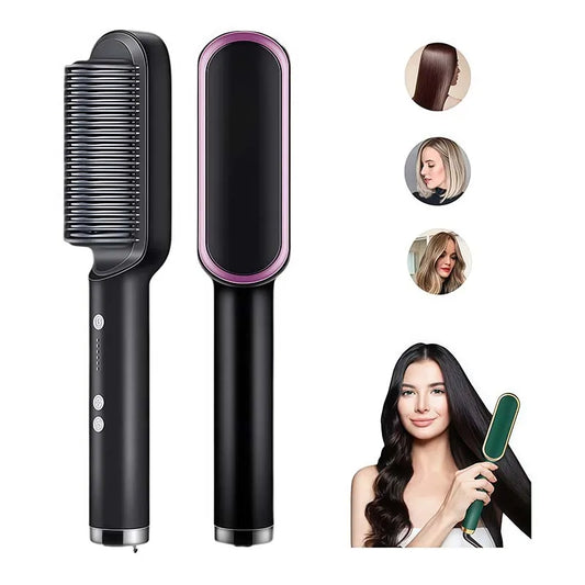 Intelligent constant temperature multi level temperature setting electrical ABS straight hairbrush Peaceful Pleasures Health and Wellness