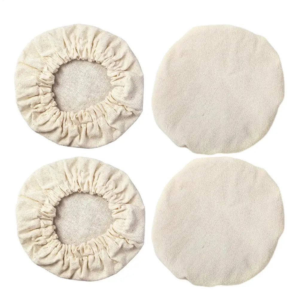 Elastic Linen Jar Covers 4-Pack | Sourdough Fermentation Lids