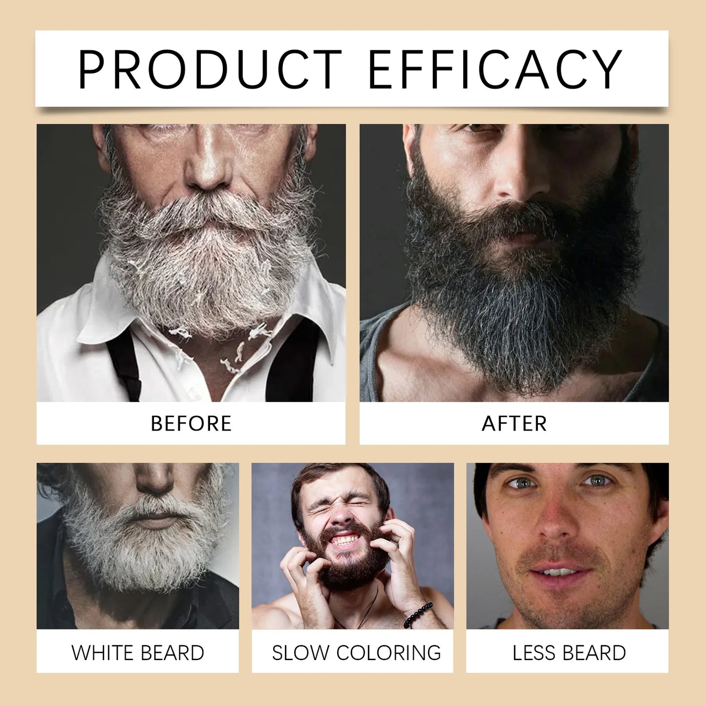 East Moon Men's Beard Dye – Long-Lasting, Gentle Color Formula
