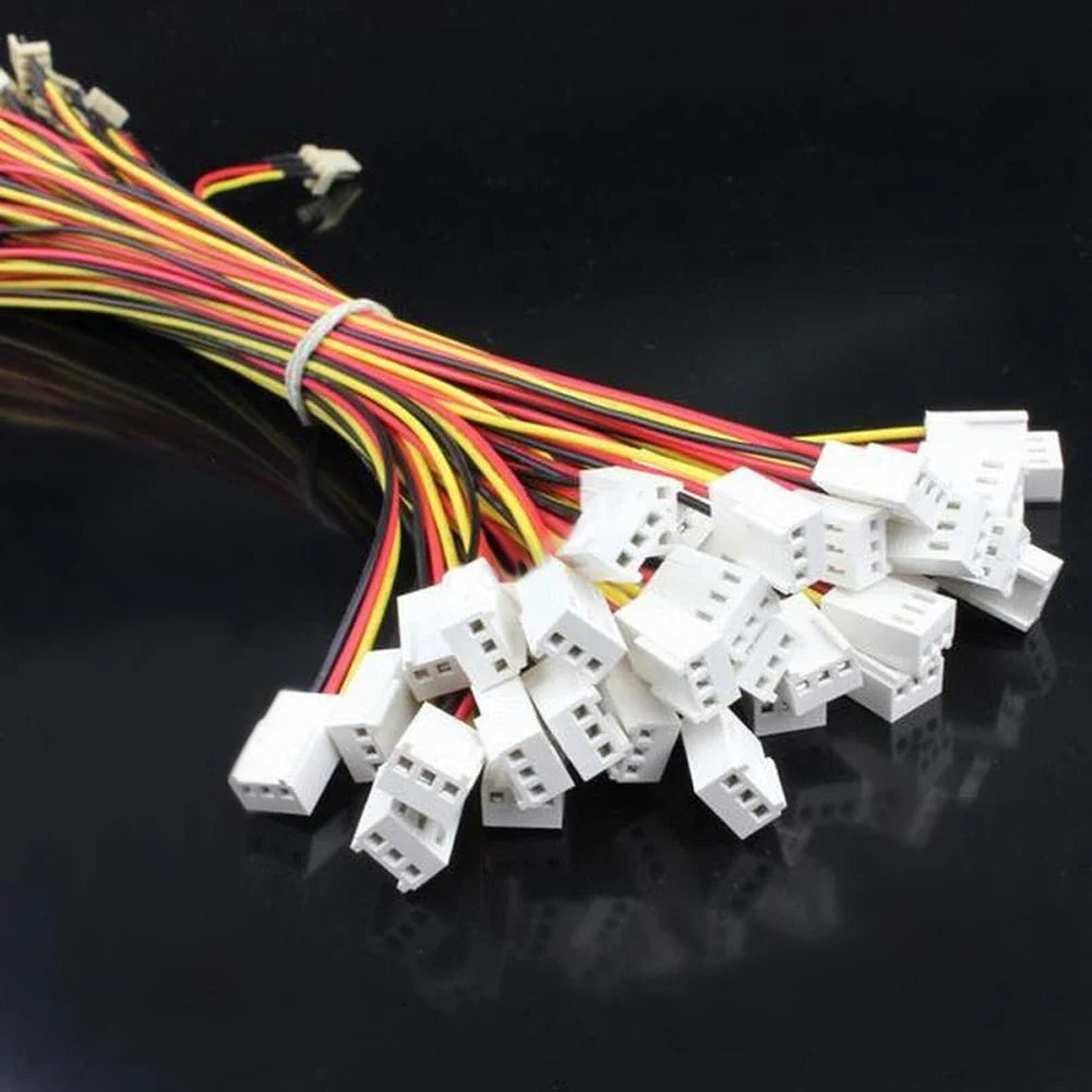 10-Pack 12V 3-Pin PC Fan Extension Cable 26cm – CPU GPU Cooler