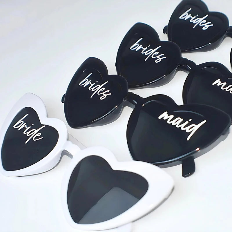 Heart Sunglasses Bachelorette Party Bride Bridesmaid Gift Party Sunglasses Peaceful Pleasures Health and Wellness