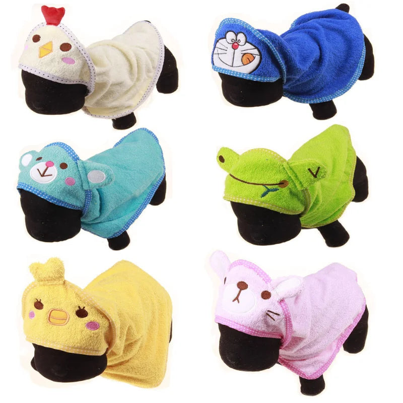 Super Absorbent Pet Bath Towel Hoodie for Dogs & Cats | 6 Colors