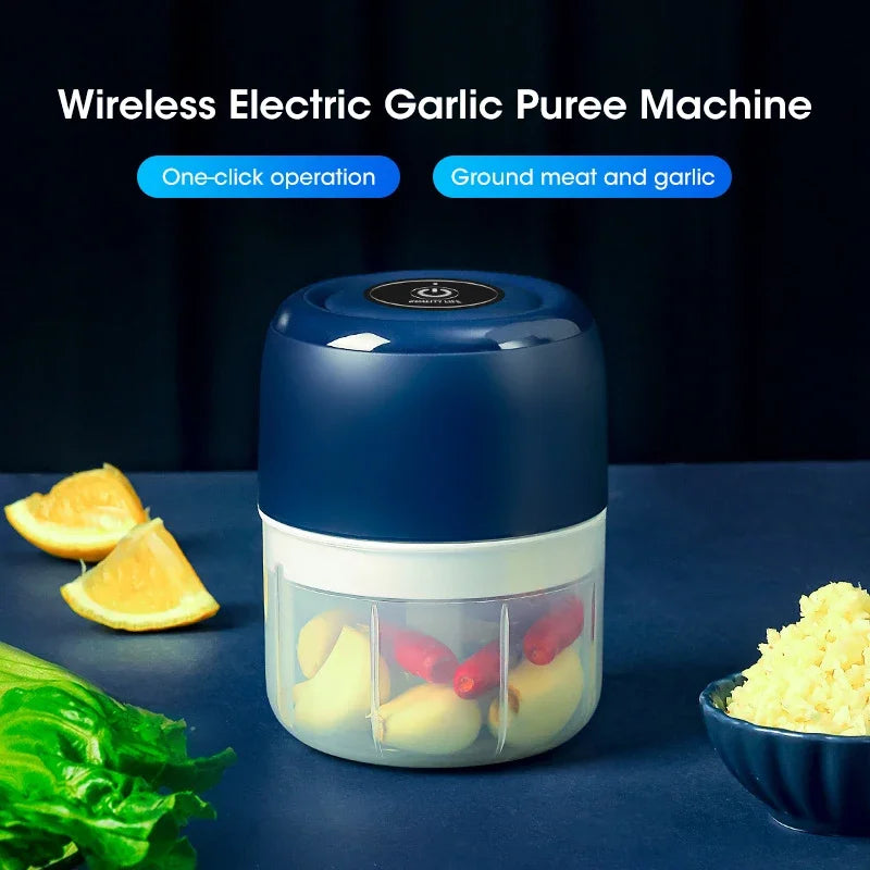 USB Mini Electric Grinder 250ml Portable Baby Food Maker Household Vegetable Garlic Crusher Chopper Blender Multifunction Tool Peaceful Pleasures Health and Wellness