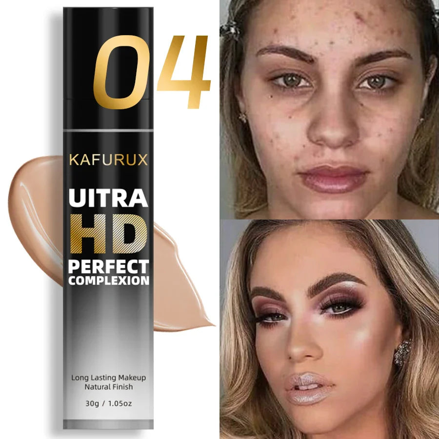 KAFURUX 8-Shade Full Coverage Matte Liquid Foundation 30g