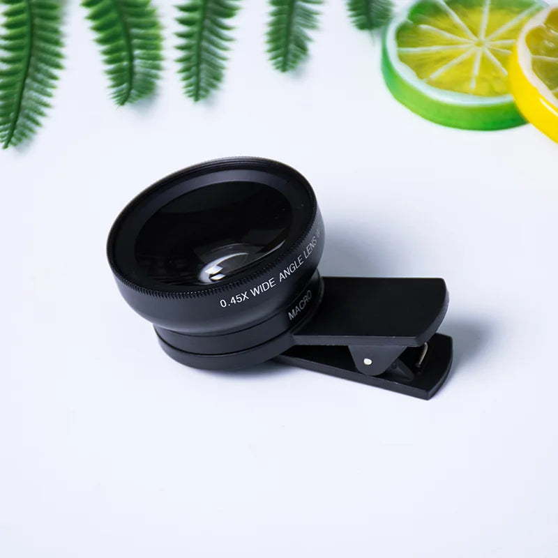 Mobile Phone 37MM 0.45X 49UV Super Wide-angle + Macro Lens For Mobile Camera For Phone Cell Phone Accessories Smartphone Support Peaceful Pleasures Health and Wellness Black