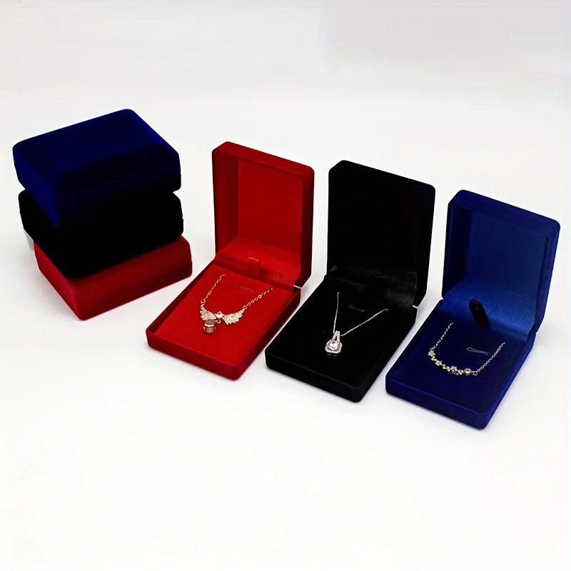 Velvet Necklace Pendant Gift Box | Small Jewelry Display Case