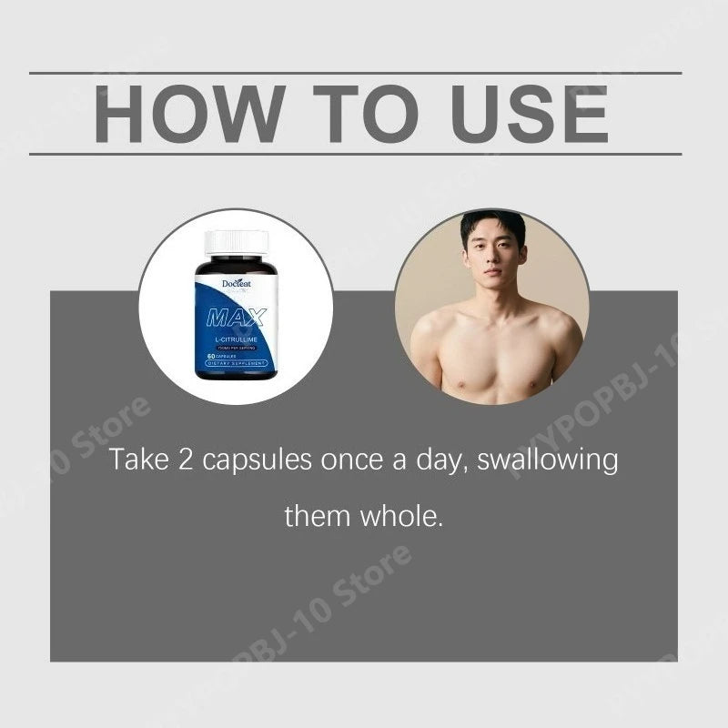 L-Citrulline Capsules | Amino Acid Supplement – 60 Capsules