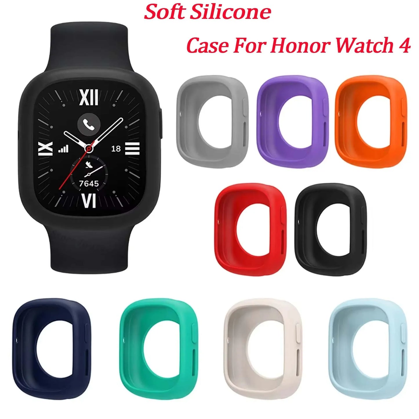 Silicone Case for Honor Watch 4 – Protective Bumper Cover